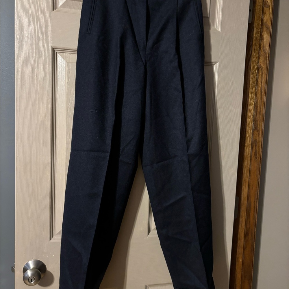 Women’s Navy Blue Fully lined cuffed leg Trousers